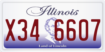 IL license plate X346607