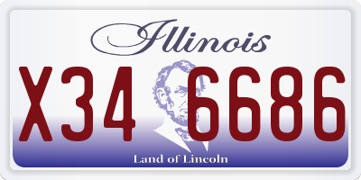 IL license plate X346686