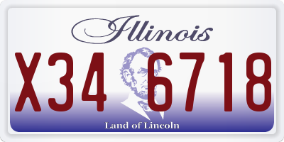 IL license plate X346718