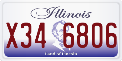 IL license plate X346806