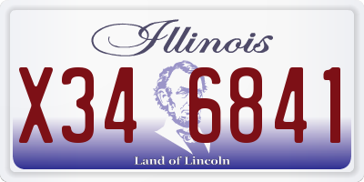 IL license plate X346841