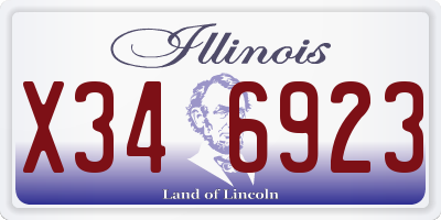 IL license plate X346923