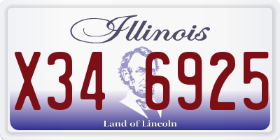 IL license plate X346925