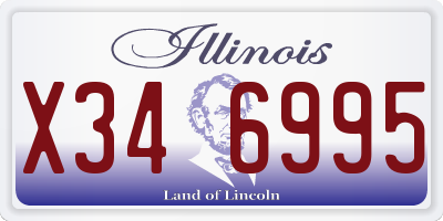 IL license plate X346995
