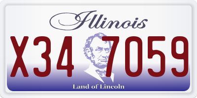 IL license plate X347059