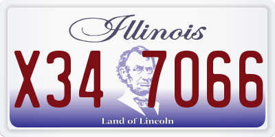 IL license plate X347066