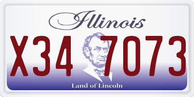 IL license plate X347073