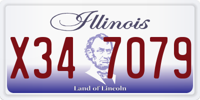 IL license plate X347079