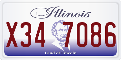 IL license plate X347086