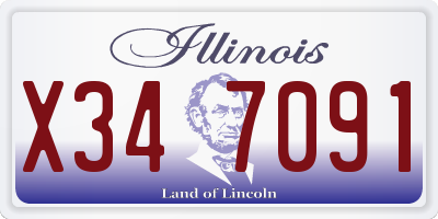 IL license plate X347091