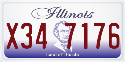 IL license plate X347176