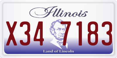 IL license plate X347183