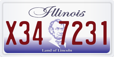 IL license plate X347231