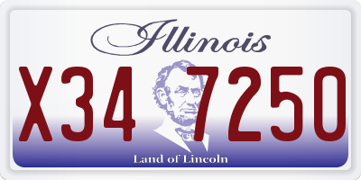 IL license plate X347250