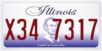 IL license plate X347317