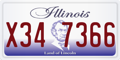 IL license plate X347366