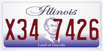 IL license plate X347426