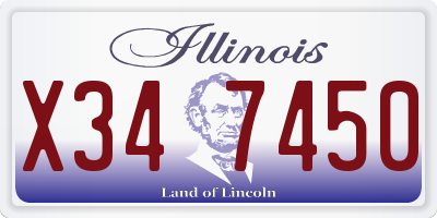 IL license plate X347450