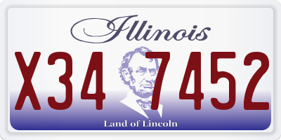 IL license plate X347452