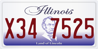 IL license plate X347525