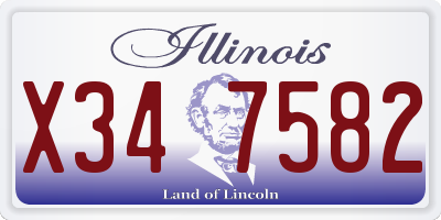 IL license plate X347582