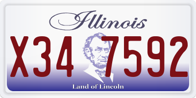 IL license plate X347592