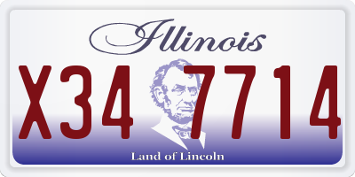 IL license plate X347714