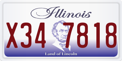 IL license plate X347818