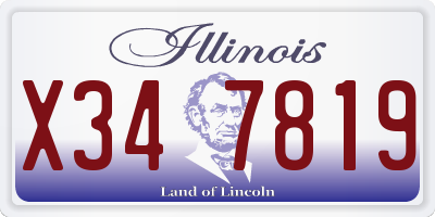IL license plate X347819