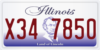 IL license plate X347850