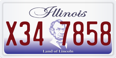 IL license plate X347858