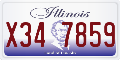 IL license plate X347859