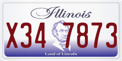IL license plate X347873
