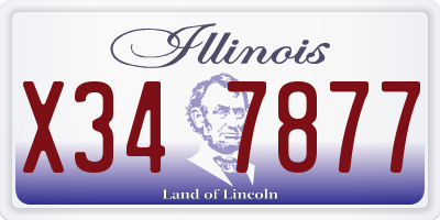 IL license plate X347877