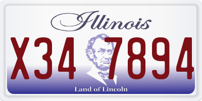IL license plate X347894