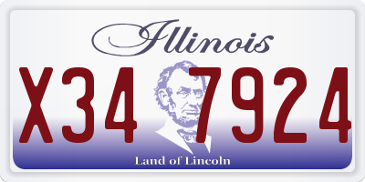 IL license plate X347924