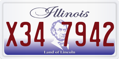 IL license plate X347942