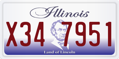 IL license plate X347951