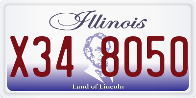 IL license plate X348050