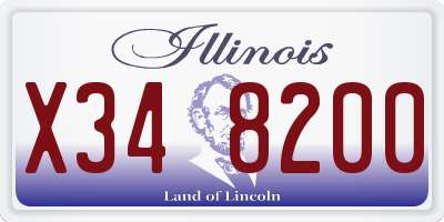 IL license plate X348200