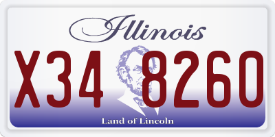 IL license plate X348260