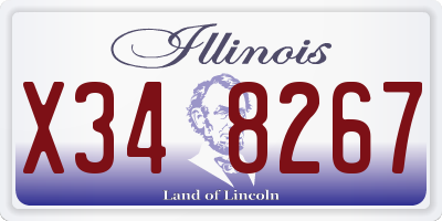 IL license plate X348267