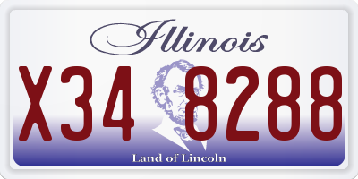 IL license plate X348288