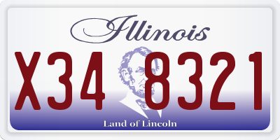IL license plate X348321