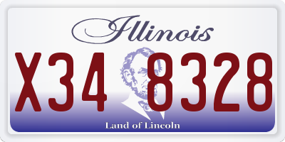 IL license plate X348328