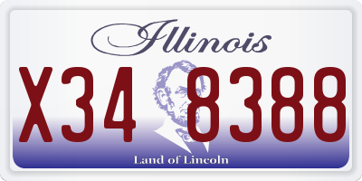 IL license plate X348388