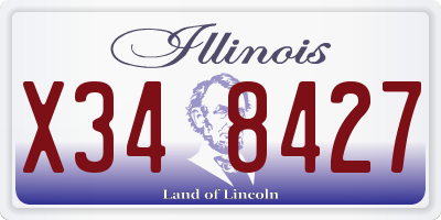 IL license plate X348427