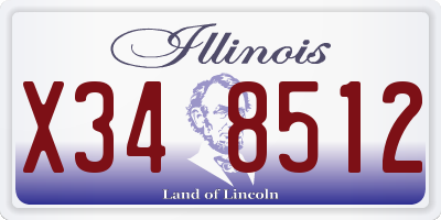 IL license plate X348512