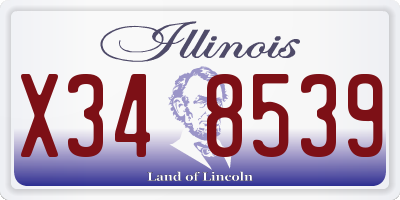 IL license plate X348539