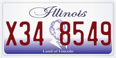 IL license plate X348549